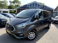 Ford Transit Custom - 2.0 TDCI 130pk L2 Dubbel Cabine Limited 53069km, Camera, Trekhaak