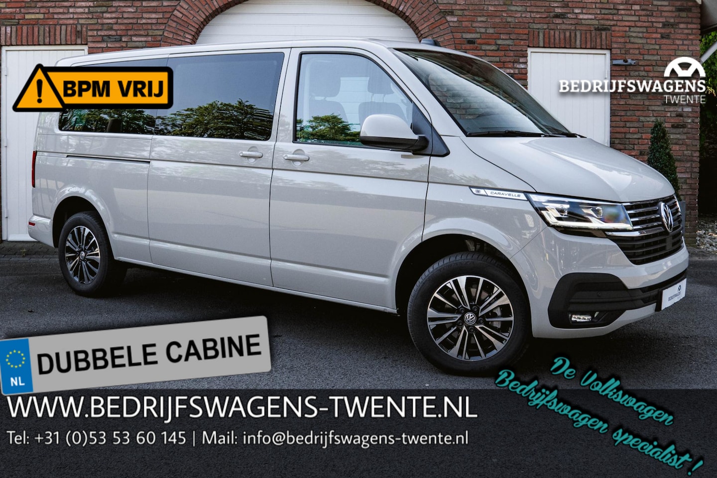 Volkswagen Transporter Caravelle - 2.0 TDI L2H1 30 DC Caravelle T6.1 150 PK DSG DUB/CAB - AutoWereld.nl