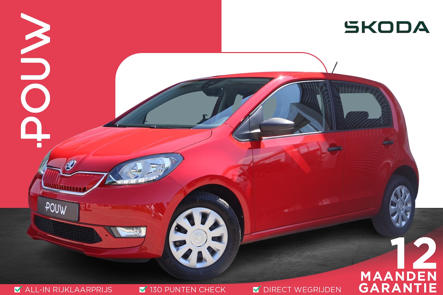 Skoda Citigo e-iV - 83pk EV Ambition | Cruise Control | Bluetooth | Radio | 2 Laadkabels - AutoWereld.nl