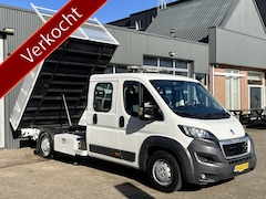 Peugeot Boxer - 435 2.0 BlueHDI L3 DC Kipper Open laadbak Airco Cruise controle Trekhaak 3000kg trekgewich