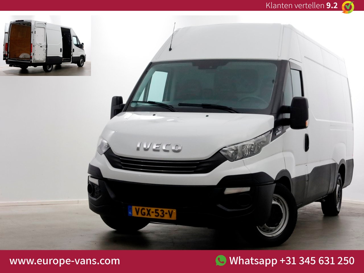 Iveco Daily - 35S16 160pk E6 L2H2 HiMatic Automaat Airco/Camera Trekhaak 3500kg 05-2018 - AutoWereld.nl