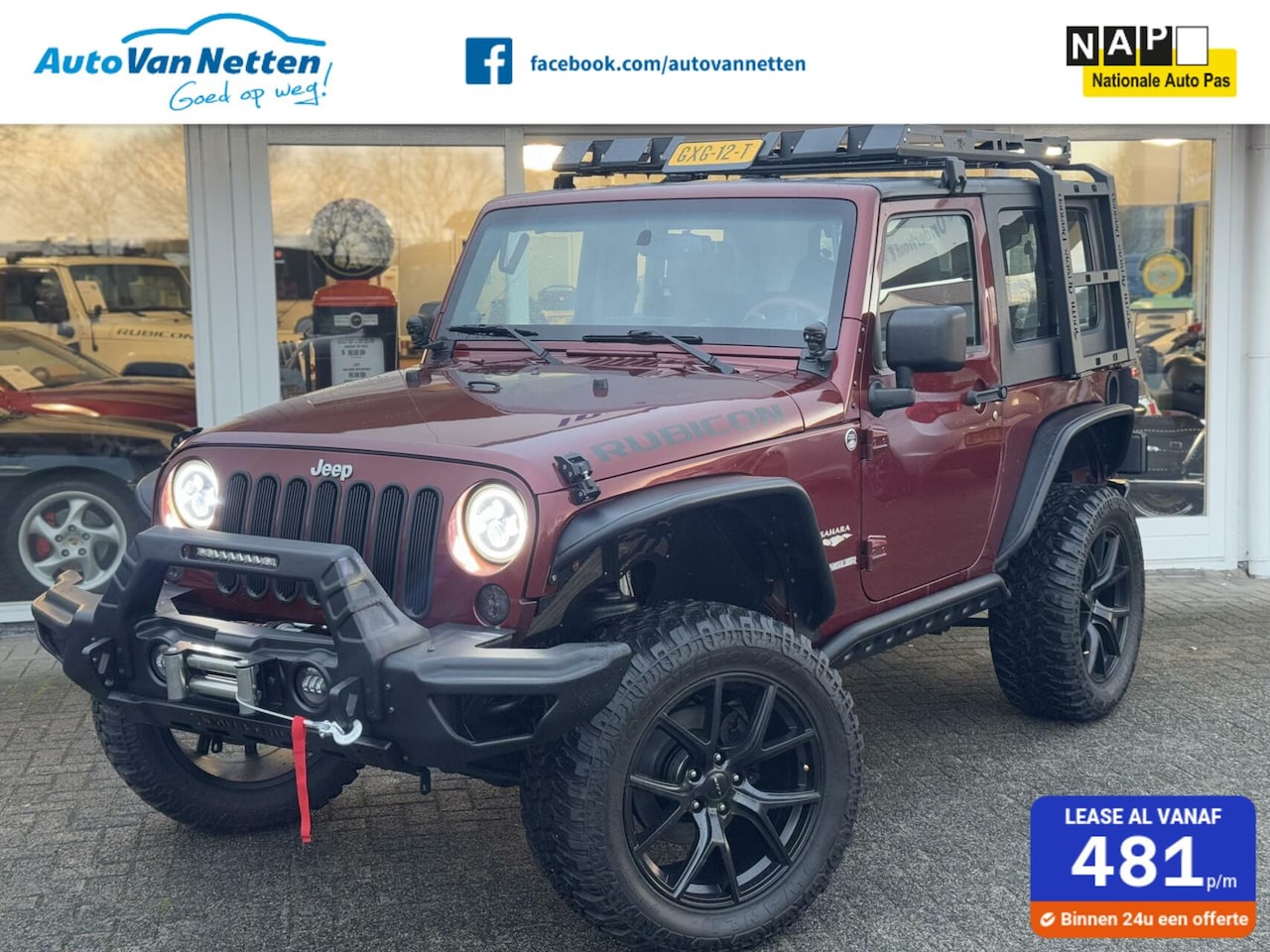 Jeep Wrangler - RUBICON 3.8 V6 4x4 6 bak,Airco,Cruise,20"lmv,Xenon,Led,Cameras - AutoWereld.nl