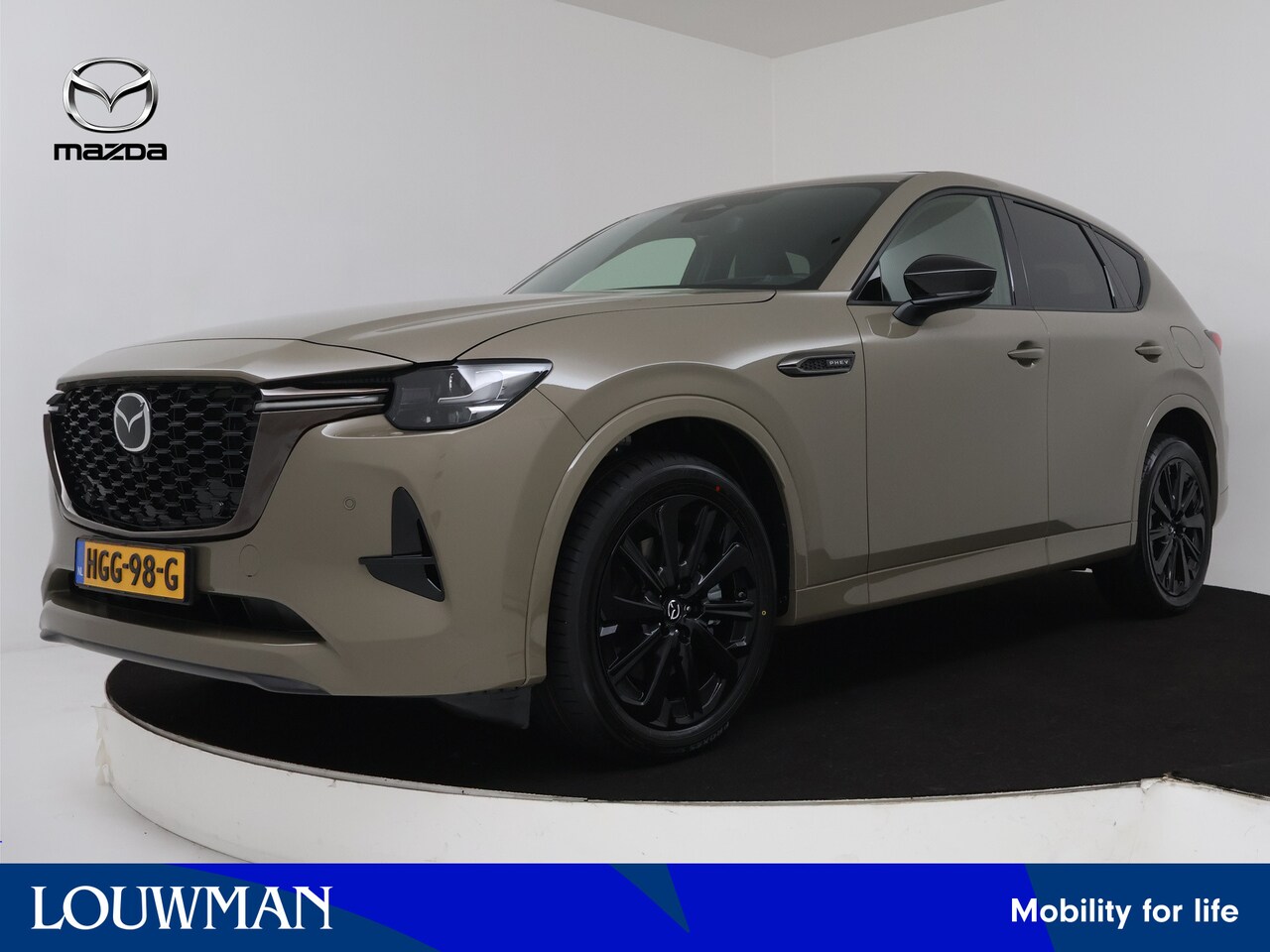 Mazda CX-60 - 2.5 e-SkyActiv PHEV Homura Plus | Elektrisch glazen panorama-dak | Dodehoek Ass. | LM velg - AutoWereld.nl