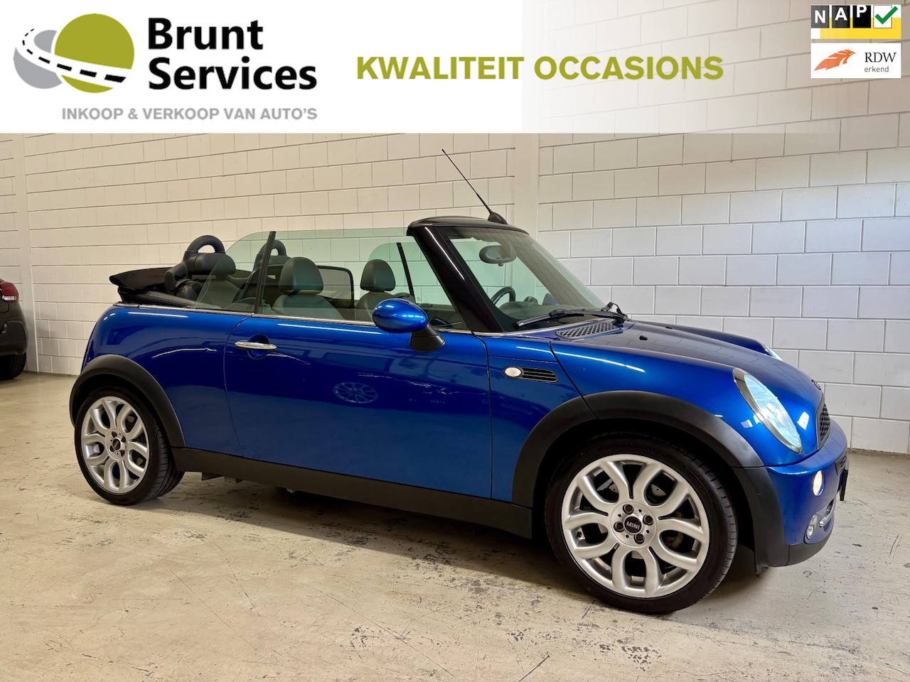 MINI Cabrio - Mini 1.6 Cooper Chili Bj.05|AUTOMAAT|Leer|Xenon|Stoelverwarming|Vol Opties !! - AutoWereld.nl