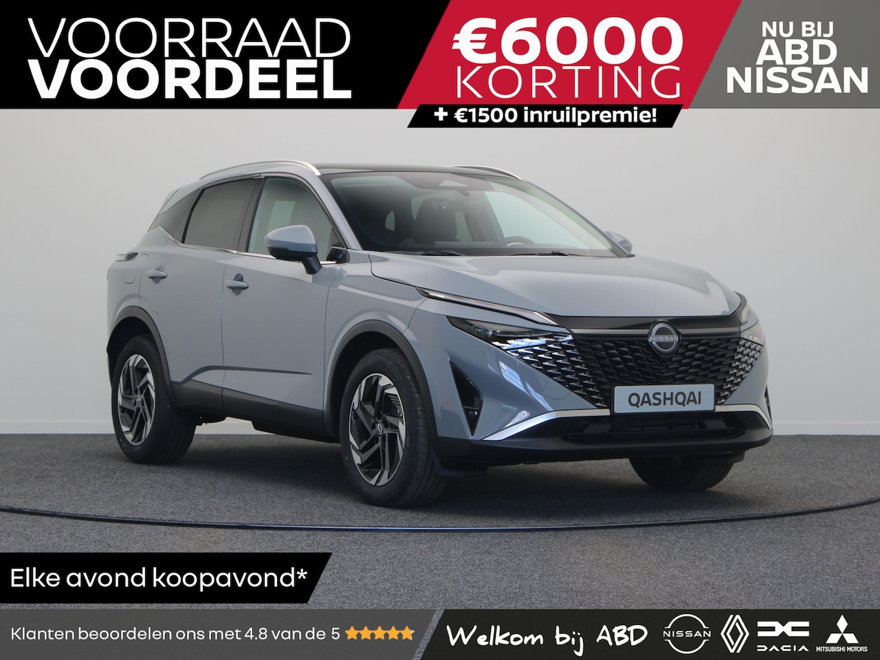 Nissan Qashqai - N-Connecta + Panoramisch glazen dak + Cold Pack Mild-Hybrid 158 Xtronic | 12.3" TFT digita - AutoWereld.nl