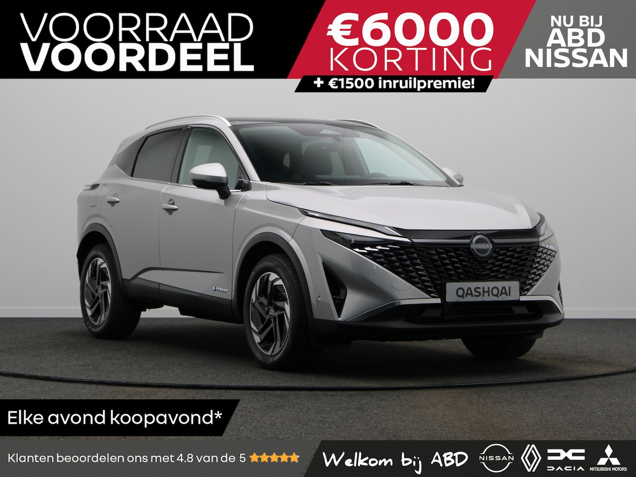 Nissan Qashqai - N-Connecta + Panoramisch glazen dak + Cold Pack e-Power 190 | 12.3" TFT digitale cockpit | - AutoWereld.nl