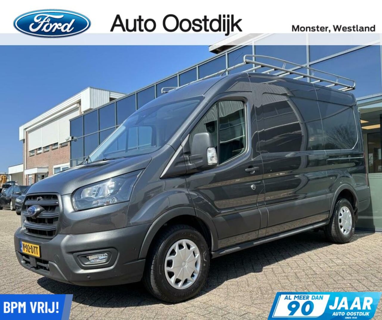 Ford Transit - 350 2.0 TDCI L2H2 Trend 130PK 3-zit Trekhaak Camera Adaptive Cruise Blind-Spot Imperiaal L - AutoWereld.nl