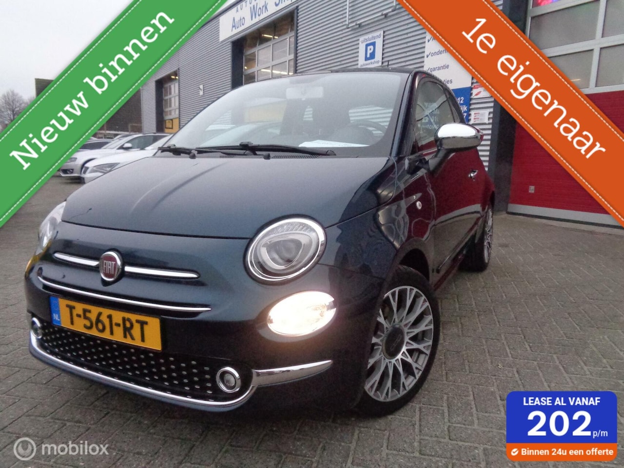 Fiat 500 - 1.2 Lounge/Airco/Ecc/PDC/Pano dak/Groot Navi/Carplay/Digi dash/Lm 16''/Cruise control - AutoWereld.nl