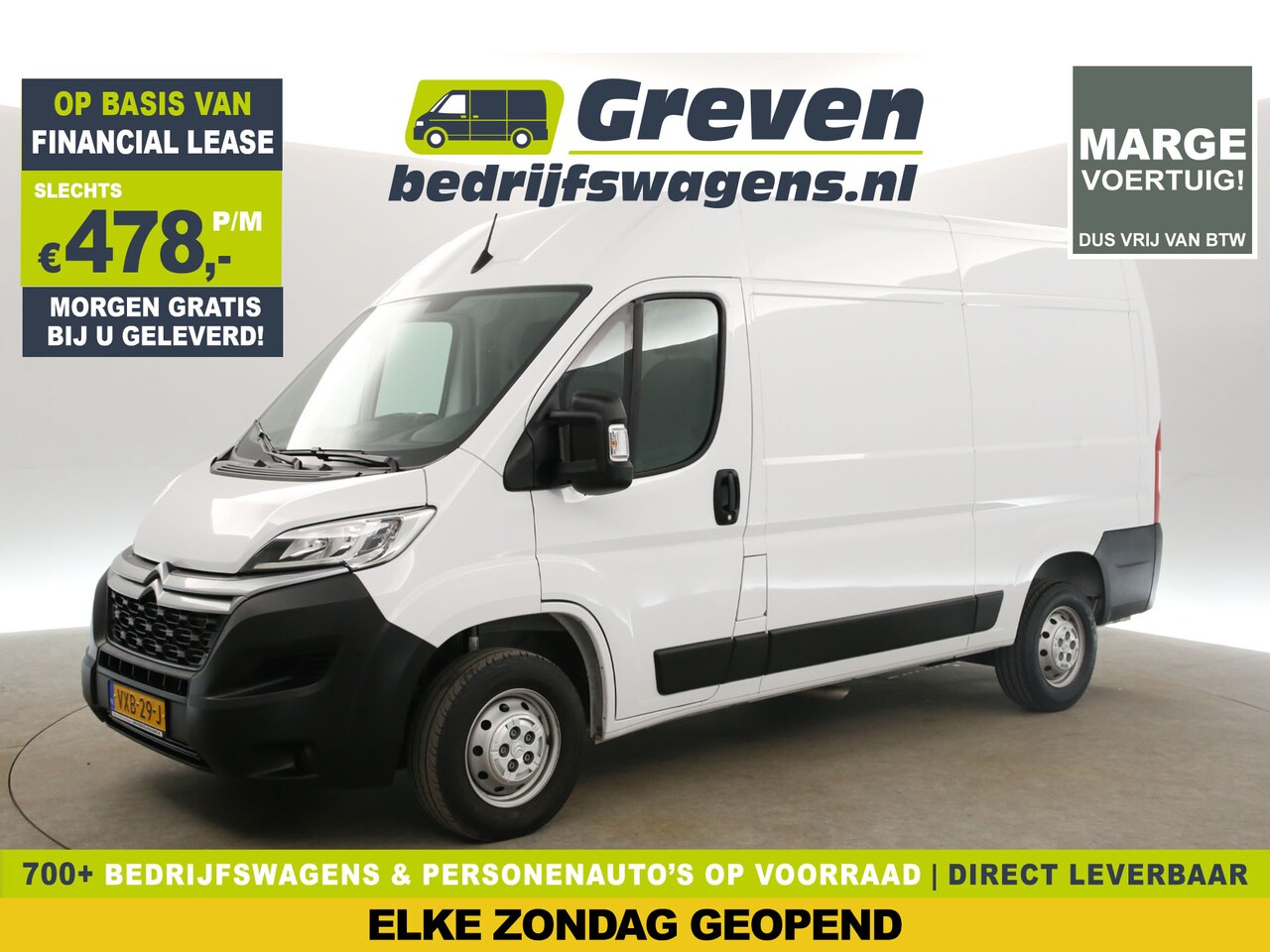 Citroën Jumper - 2.2 BlueHDi L2H2 | MARGE! | 140PK Airco Cruise Navigatie 3 Persoons PDC Bluetooth Elektrpa - AutoWereld.nl