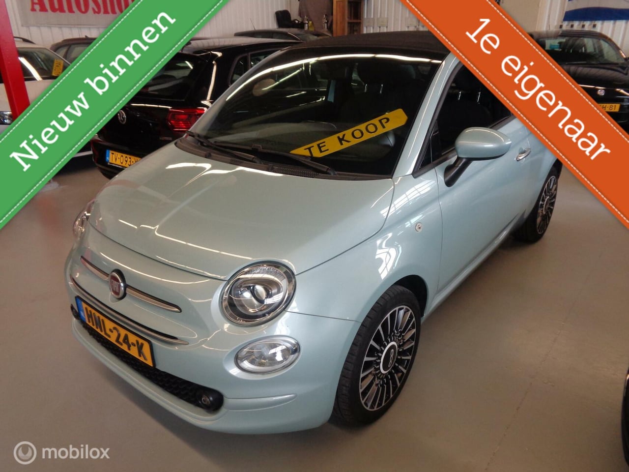 Fiat 500 C - 1.0 Hybrid Launch Edition/Airco/16''Lm velgen/Half Leer/1st eig/Slechts 34000km - AutoWereld.nl