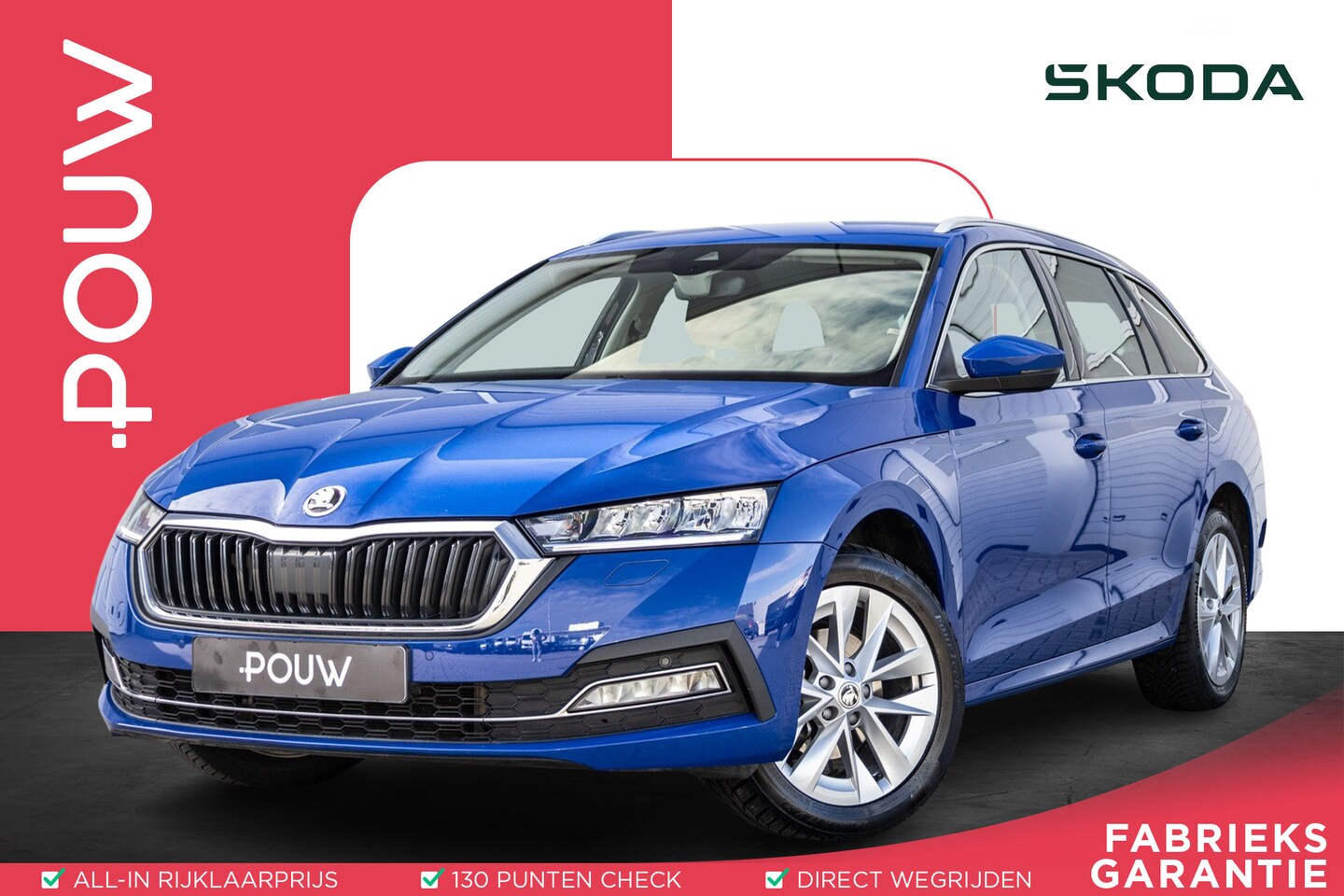 Skoda Octavia Combi - 1.5 e-TSI 150pk DSG Business Edition Plus | Navigatie | Parkeersensoren | Stoelverwarming - AutoWereld.nl