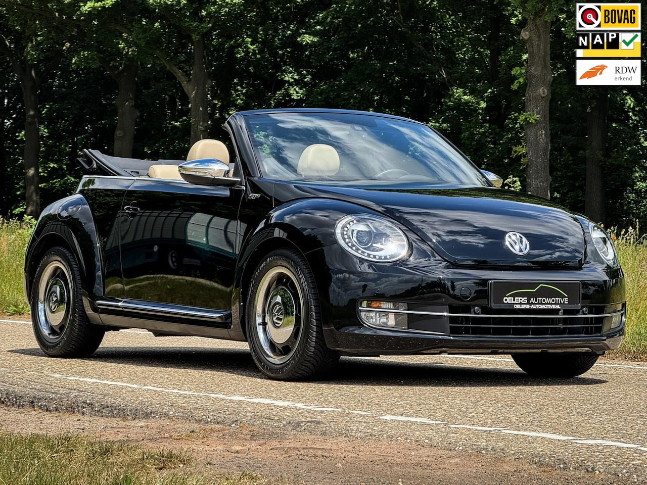 Volkswagen Beetle Cabriolet - 1.4 TSI 50's Edition | Clima | Cruise | Navi | Leder | Stoelverw. | Bleutooth | Uniek! | - AutoWereld.nl