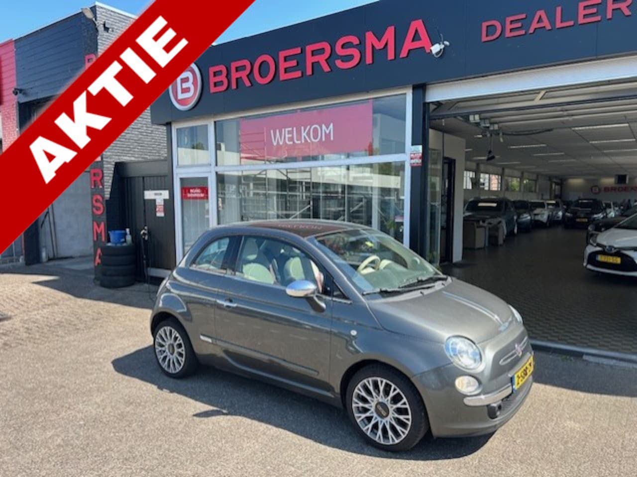 Fiat 500 - 0.9 TwinAir Lounge LEER * XENON * PANO * NIEUWE  APK  * - AutoWereld.nl