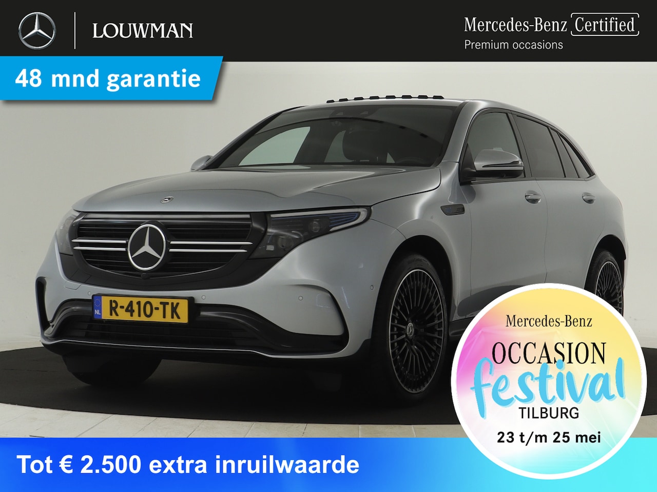 Mercedes-Benz EQC - 400 4MATIC AMG Line 80 kWh | Schuifdak | Trekhaak | Stoelkoeling | Treeplanken | Inclusief - AutoWereld.nl