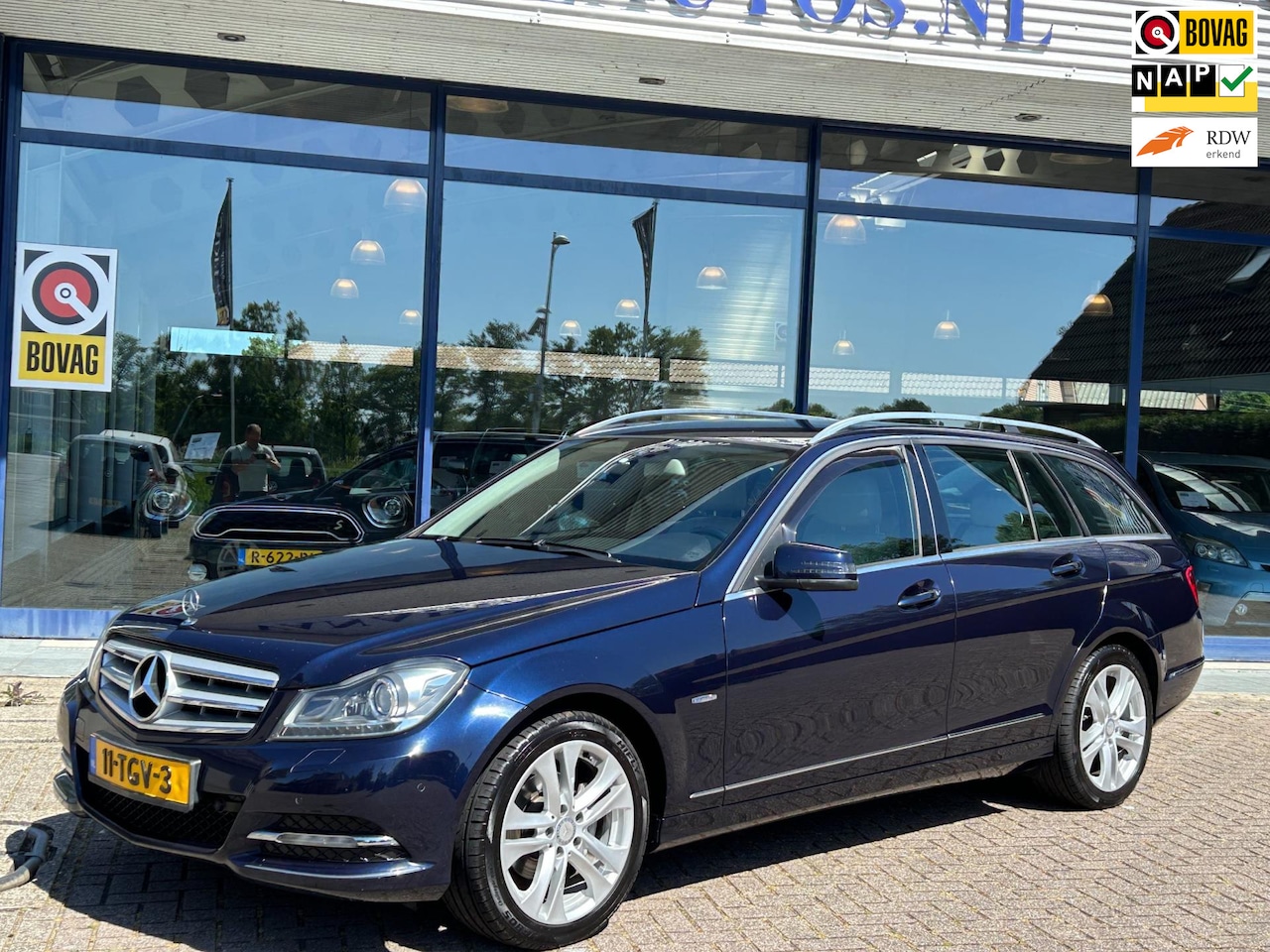 Mercedes-Benz C-klasse Estate - 180 Business Class Avantgarde Aut. Half Leer Navi Trekhaak NAP NL-Auto! - AutoWereld.nl