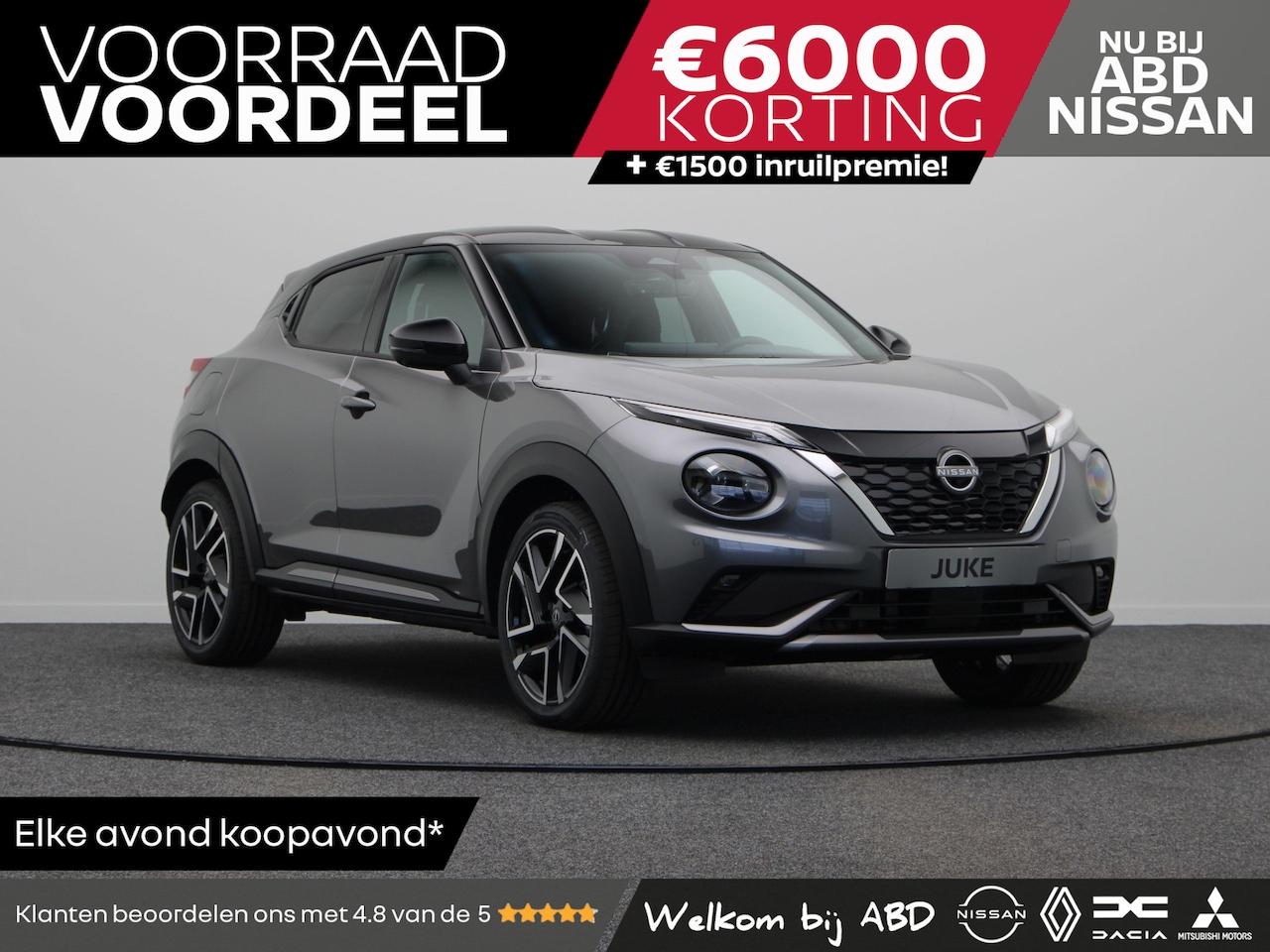 Nissan Juke - N-Design + Interior Pack + Light Cold Pack + Technology Pack 1.6L HYBRID 143 | 17" Lichtme - AutoWereld.nl