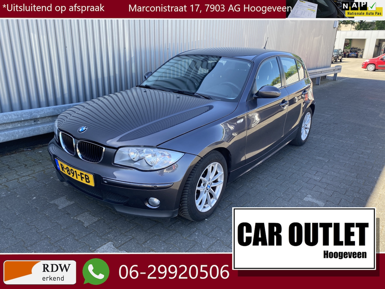 BMW 1-serie - 118i AUTOMAAT, 168Dkm, 5-Drs, Clima, CC, PDC v/a, LM, nw. APK – Inruil Mogelijk – - AutoWereld.nl