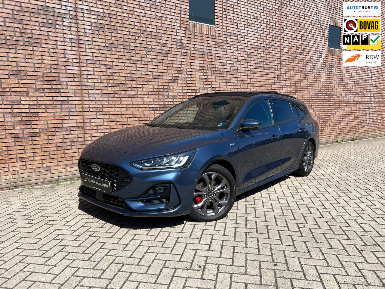 Ford Focus Wagon - 1.0 EcoBoost Hybrid ST Line X PANO-KEYLESS-B&O-LEER-Cam-ACC-Virt-Dodehoek - AutoWereld.nl