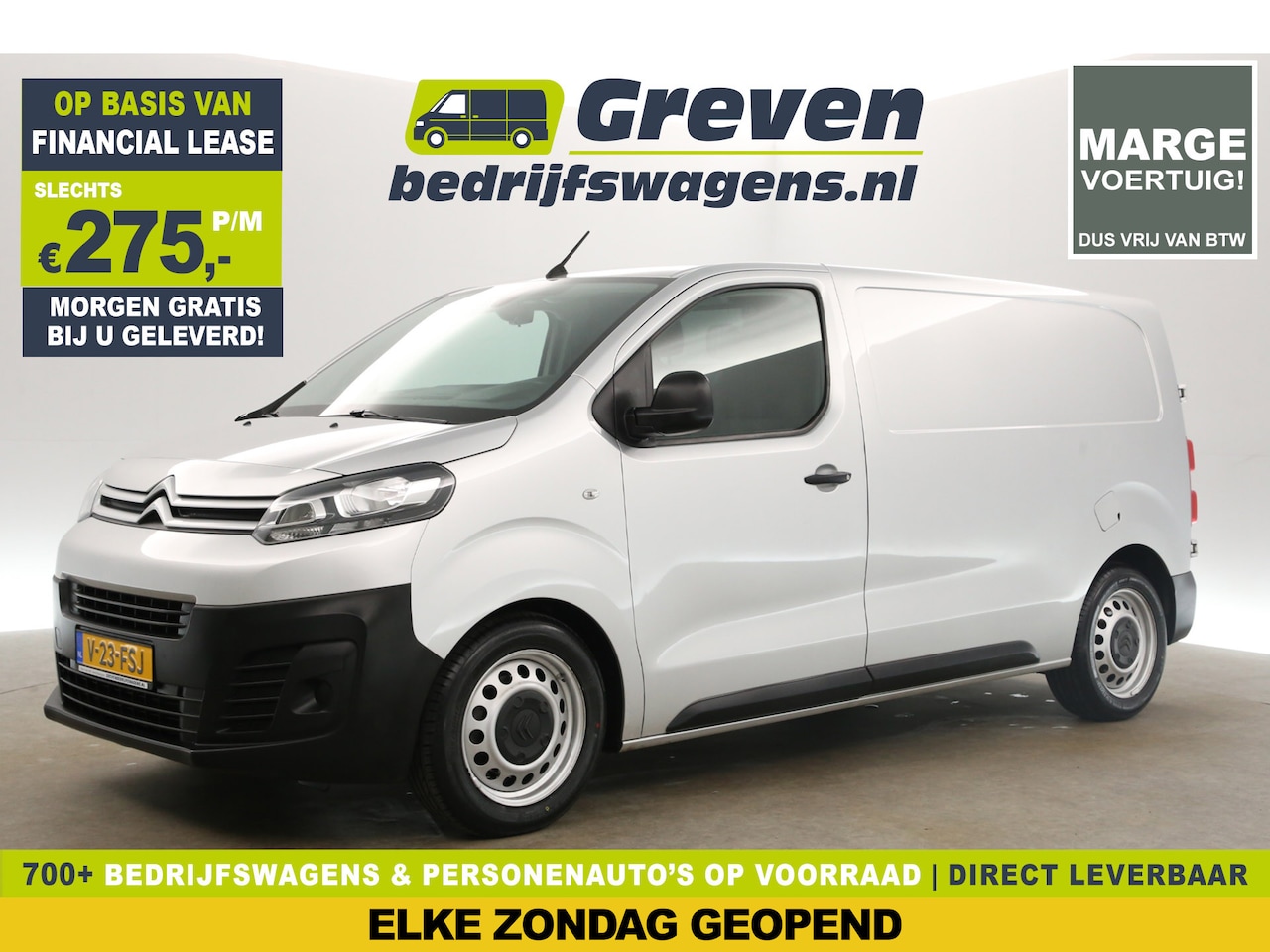 Citroën Jumpy - 1.6 BlueHDI L2H1 | MARGE! | Airco Cruise Carplay Navigatie Parkeersensoren Elektrpakket - AutoWereld.nl