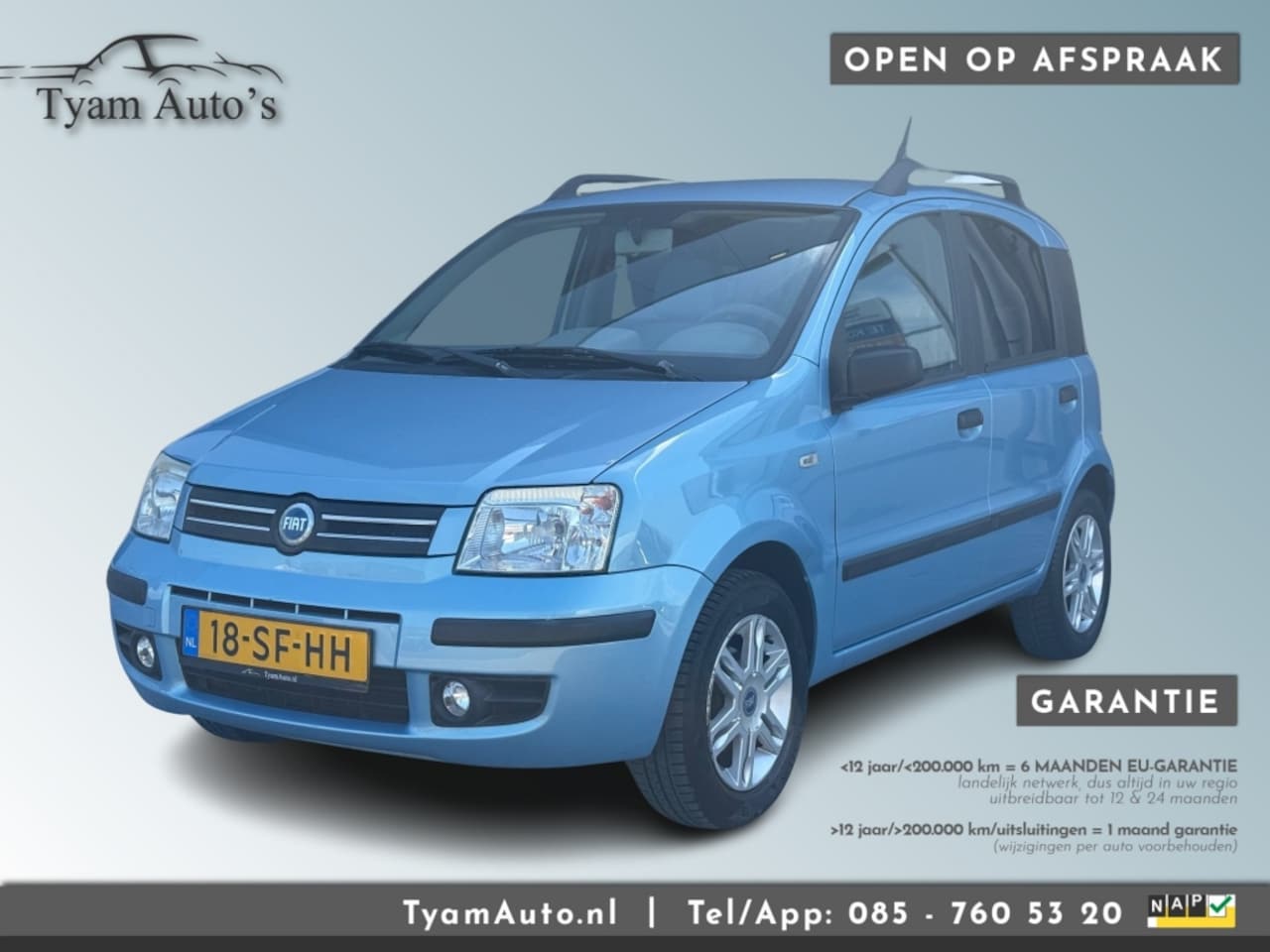 Fiat Panda - 1.2 SPORTSOUND *APK 04-2026* AIRCO ELEKTRISCHE RAMEN SPORTVELGEN - AutoWereld.nl