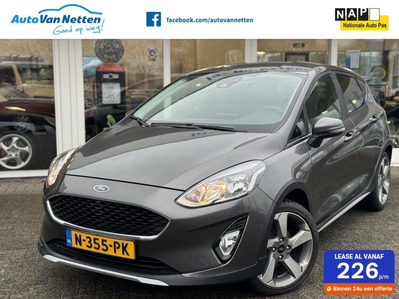 Ford Fiesta - 1.0 EcoBoost 100pk 6bak,Active,Gr.Navi,Clima,Cruise,Lmv,Pdc, - AutoWereld.nl