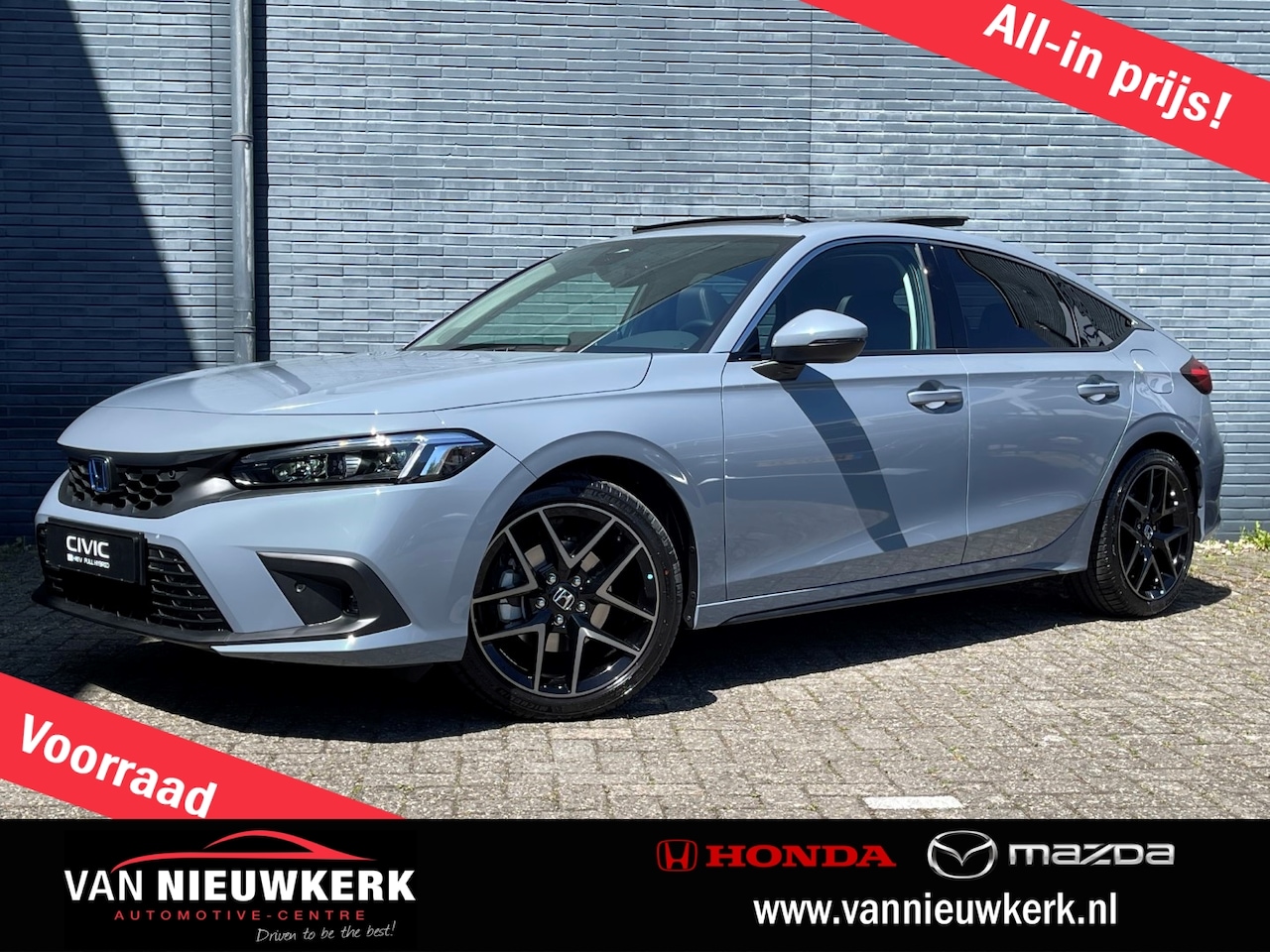 Honda Civic - 2.0 HYBRID 184pk Automaat Advance | Panoramadak | Bose Audio | Leder | Adaptieve Cruise | - AutoWereld.nl