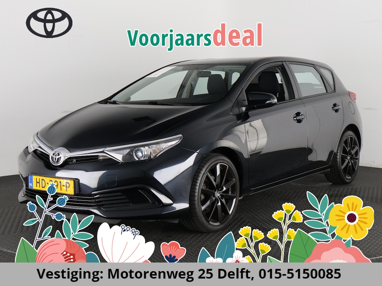 Toyota Auris - 1.3 COMFORT BIJNA 2016.2e EIGENARESSE UNIEK : 60.000 KM ! 18 INCH VELGEN.FABRIEKSGARANTIE - AutoWereld.nl
