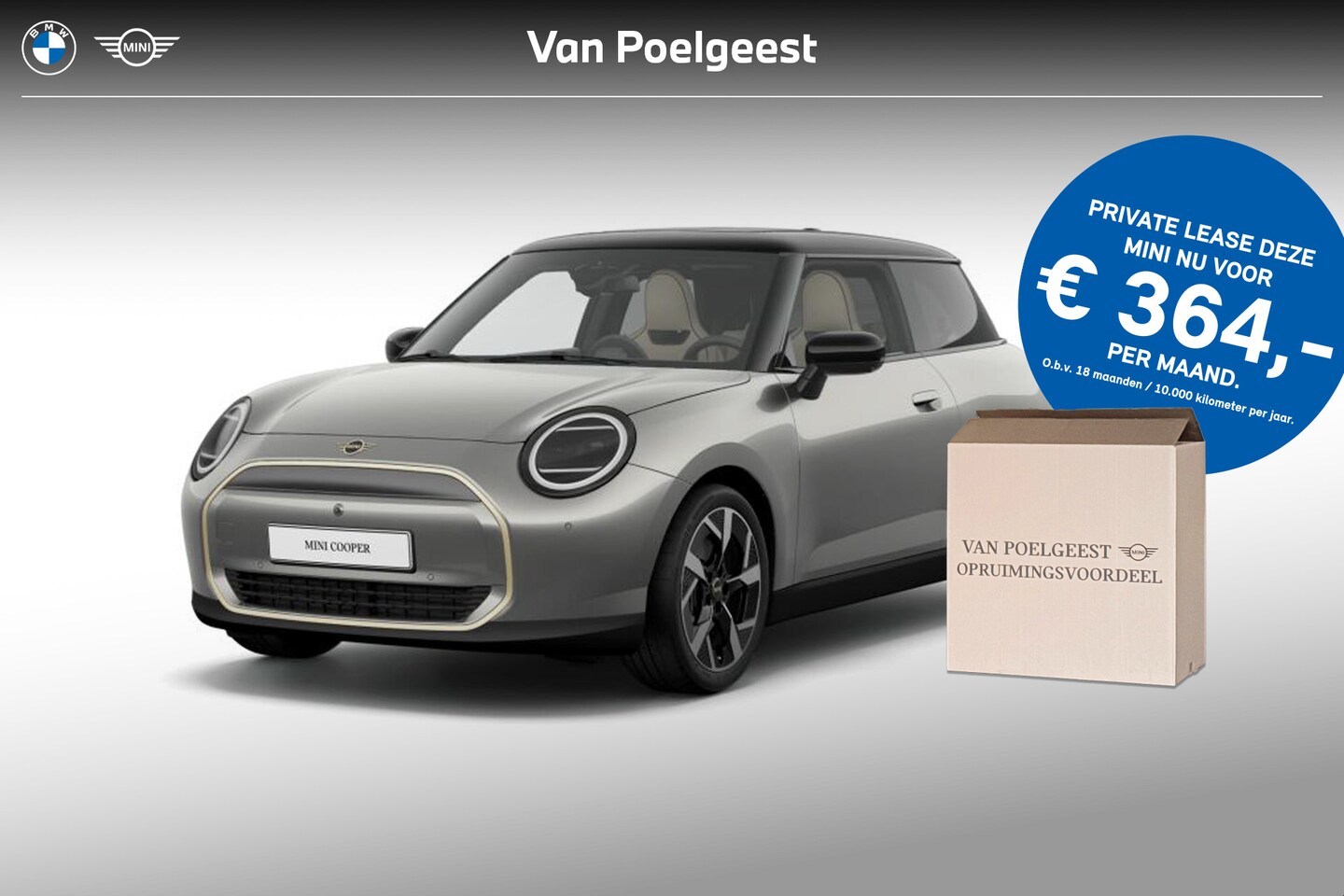 MINI Cooper - Cooper E Favoured L 40.7 kWh | Pakket L | Dak en spiegelkappen in Jetblack | Opruimingsvoo - AutoWereld.nl