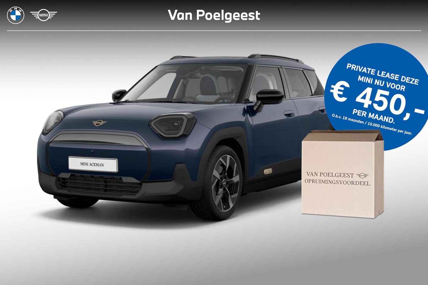 MINI Aceman - E Classic L 42.5 kWh | Pakket L | Dak in carrosseriekleur | Opruimingsvoordeel - AutoWereld.nl