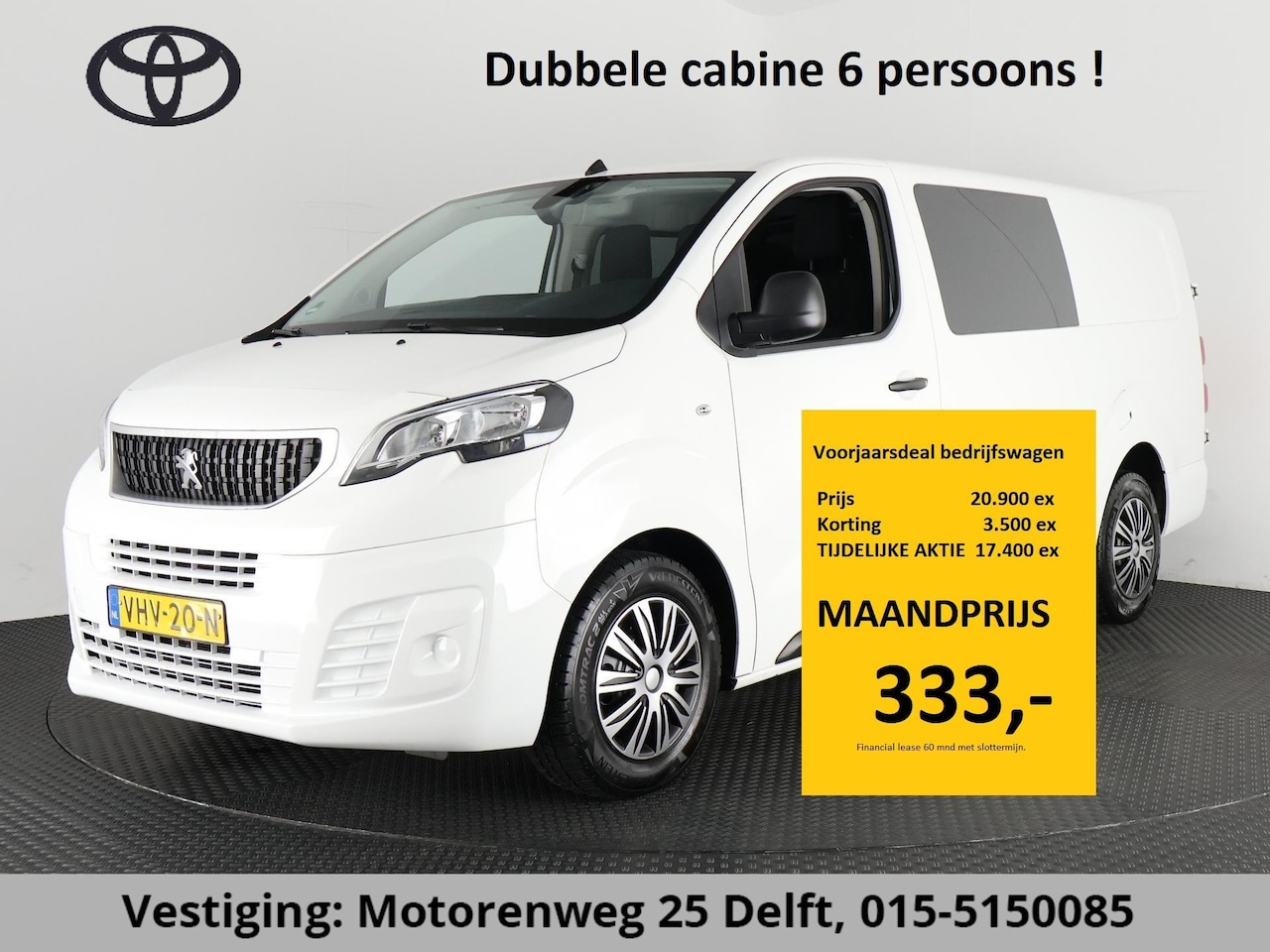 Peugeot Expert - 2.0 BLUE HDI 120 L3 PREMIUM DUBBELE CABINE 6 PERSOONS 1e EIG. EURO 6 - AutoWereld.nl