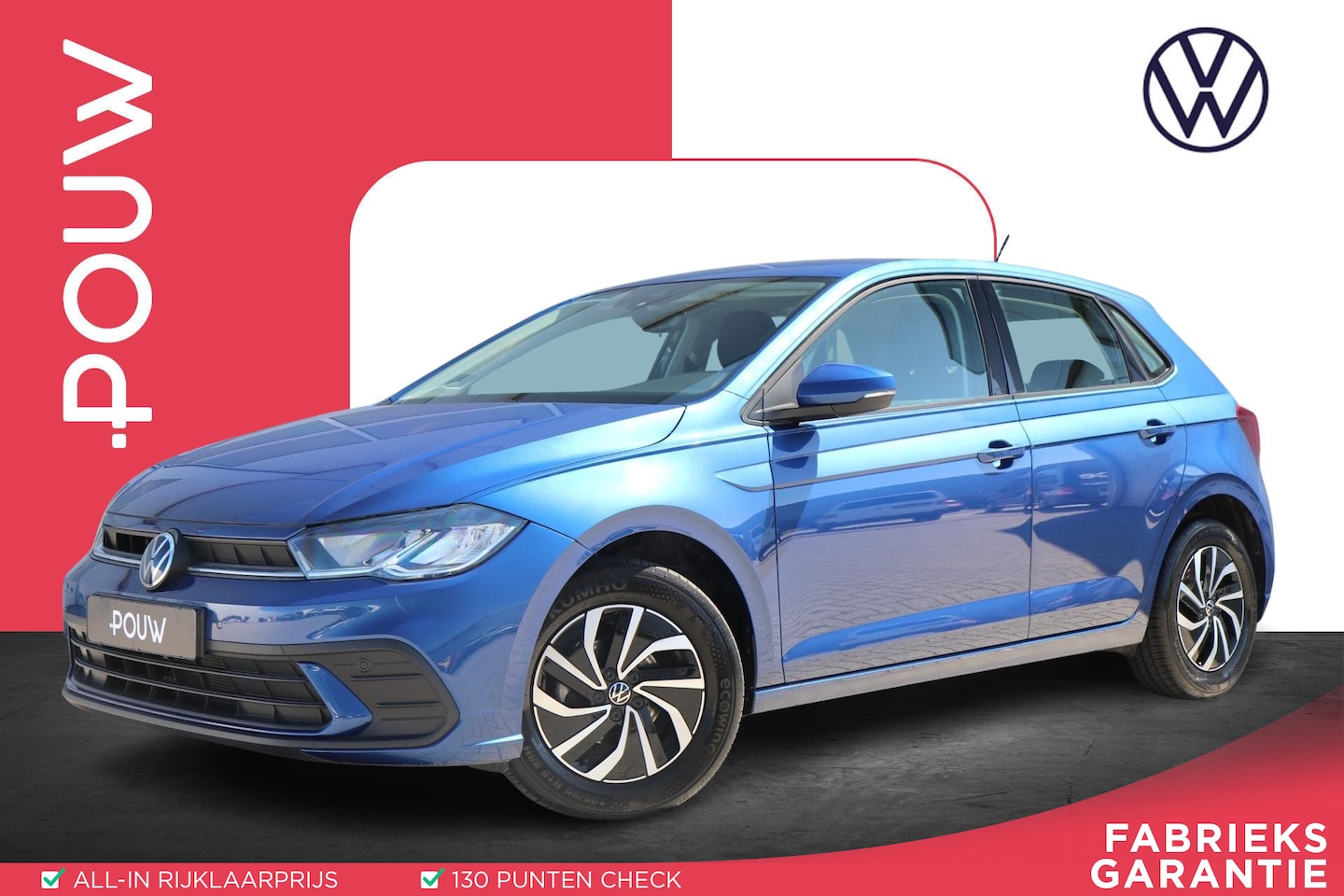Volkswagen Polo - 1.0 TSI 95pk Life | App Connect Navigatie | Cruise Control | Achteruitrijcamera - AutoWereld.nl