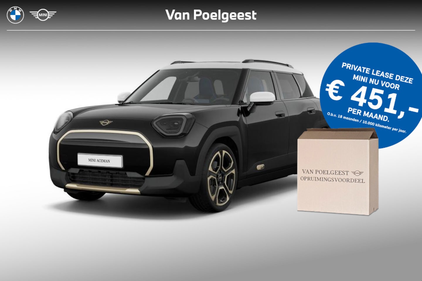 MINI Aceman - E Favoured | Pakket M | Opruimingsvoordeel - AutoWereld.nl
