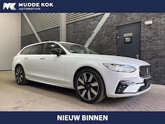 Volvo V90 - T6 Plug-in hybrid Ultra Dark | Luchtvering Achter | Massage+Ventilatie | Head-Up | 360° Ca