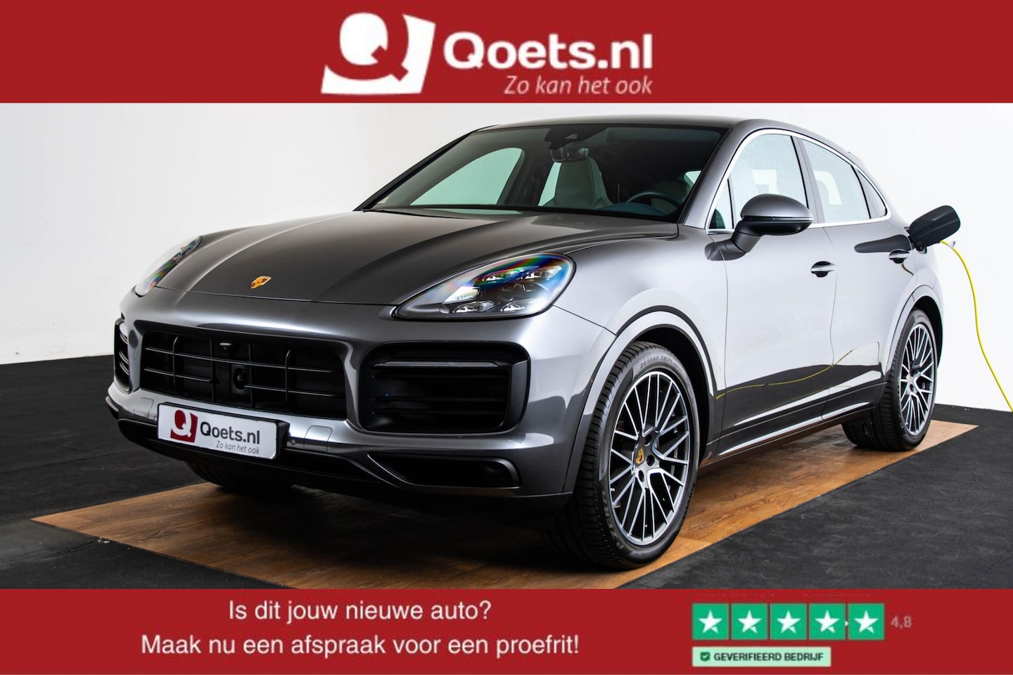 Porsche Cayenne Coupé - 3.0 E-Hybrid Luchtvering - LED Matrix - Surround View - Adaptieve cruise control - Sportei - AutoWereld.nl
