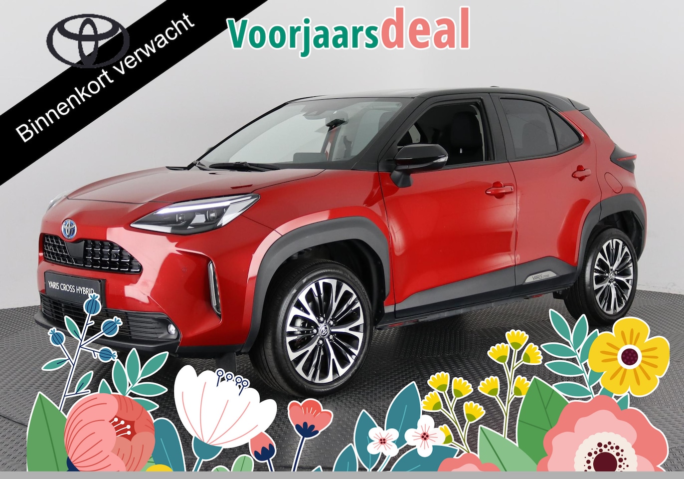 Toyota Yaris Cross - 1.5 HYBRID DYNAMIC LUXERY LINE BI-TONE NAVI.ZEER COMPLEET. GARANTIE TOT 2033! - AutoWereld.nl
