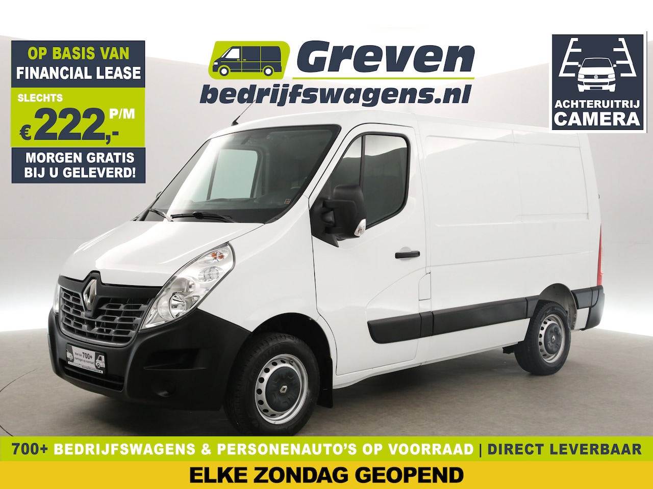 Renault Master - T28 2.3 dCi L1H1 Airco Camera Trekhaak Parkeersensoren 3 Persoons Elektrpakket - AutoWereld.nl