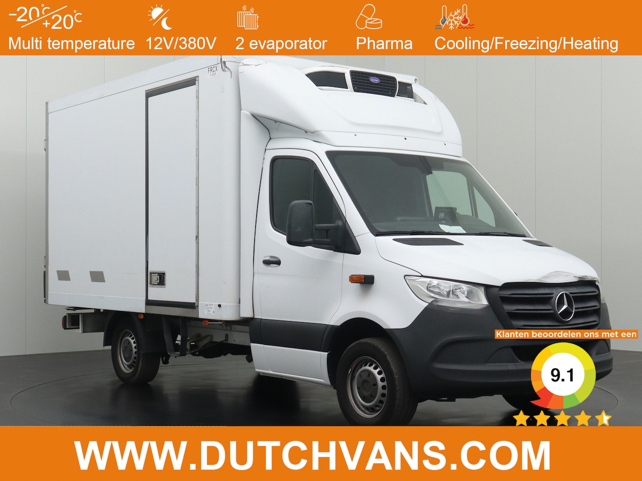 Mercedes-Benz Sprinter - 316CDI Koel|Vries +20/-20 Bakwagen 12/230V | Camera | Navigatie | Zijdeur | Dakspoiler - AutoWereld.nl