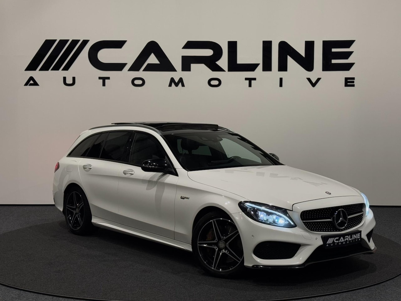 Mercedes-Benz C-klasse Estate - C43 AMG BITURBO 4MATIC PANORAMA ACC ASSIST TREKHAAK BURNMEISTER HUD GARANTIE NAP APK - AutoWereld.nl
