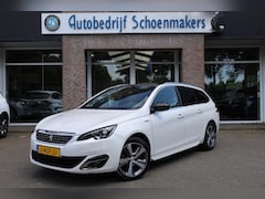 Peugeot 308 SW - 1.2 PureTech GT-line PANO HALFLEER NAVI ZWARTE-HEMEL CRUISE 2xPDC CLIMA 17"LMV FULL-LED