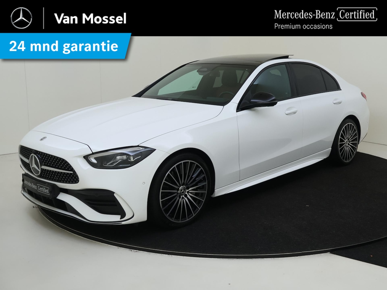 Mercedes-Benz C-klasse - 180 AMG Line / Stoelverwarming / Achteruitrijcamera / Night-Pakket / Panaroma-schuifdak / - AutoWereld.nl