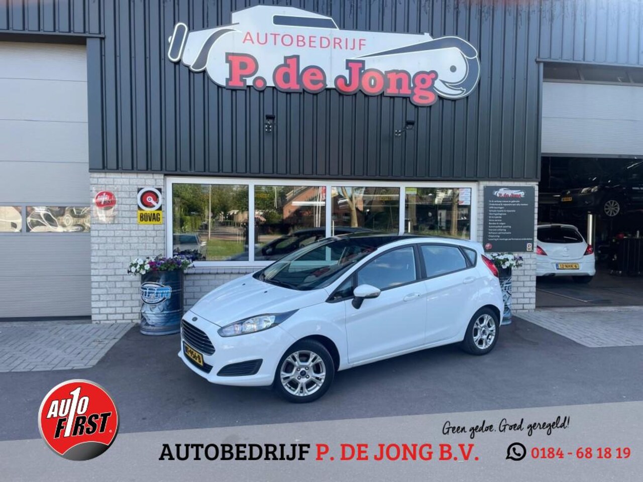 Ford Fiesta - 1.0 ECOB. STYLE Two-Tone (Zwart dak)  Airco Stoelverwarming! - AutoWereld.nl