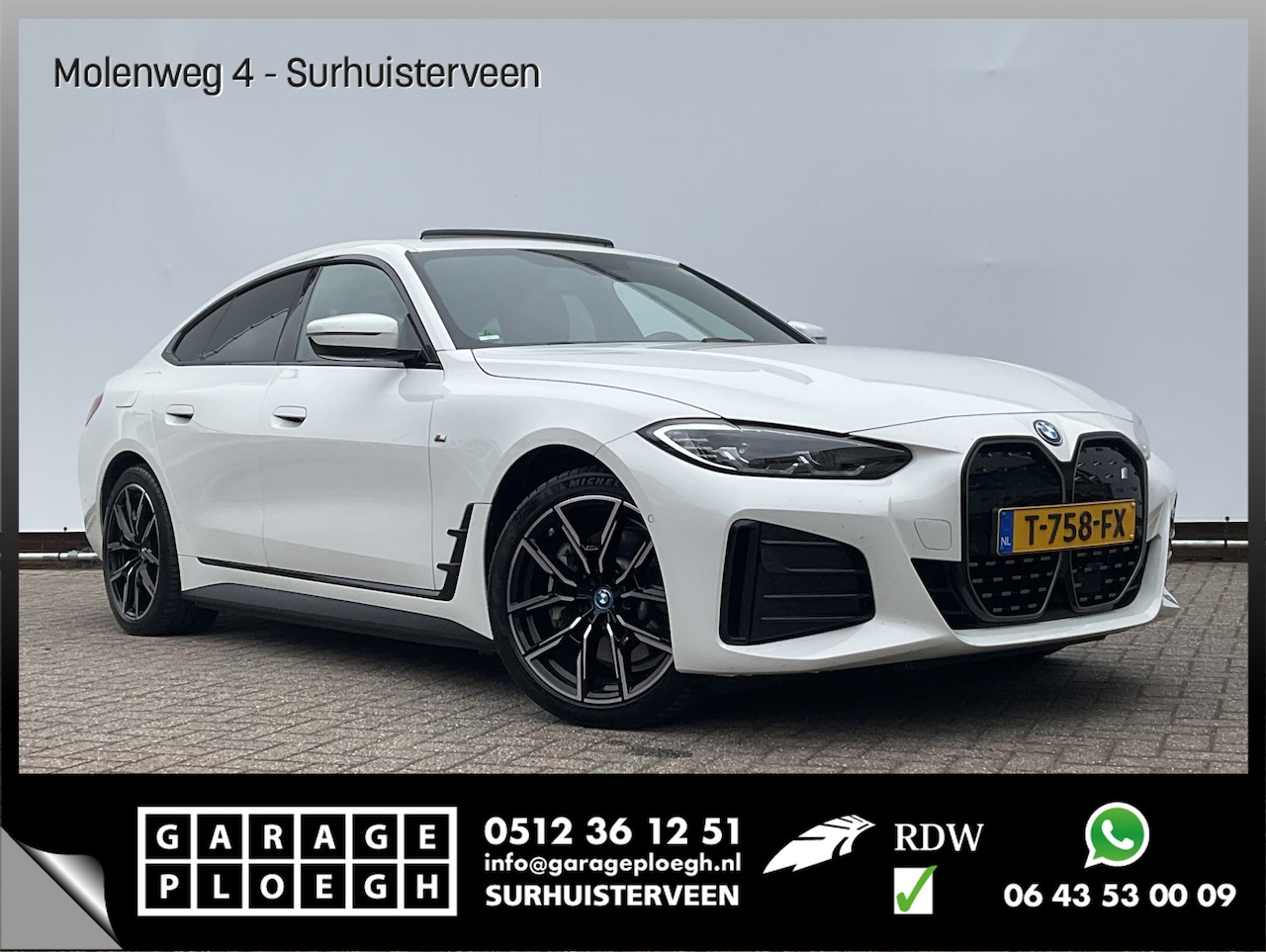 BMW i4 - eDrive40 High Executive M-Sport 84 kWh Pano Leder Hud Adap.Cruise Compleet! - AutoWereld.nl
