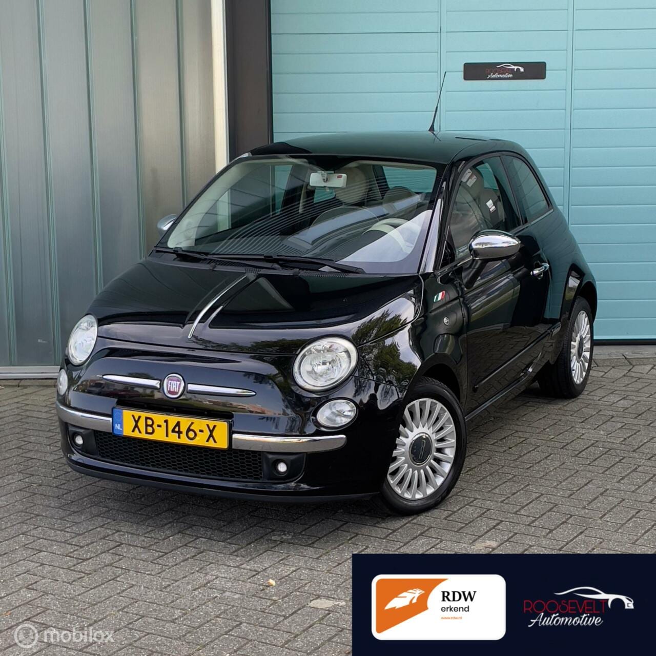 Fiat 500 - 1.2 Naked Zwart / Pano / Carplay / Airco / Bomvol - AutoWereld.nl