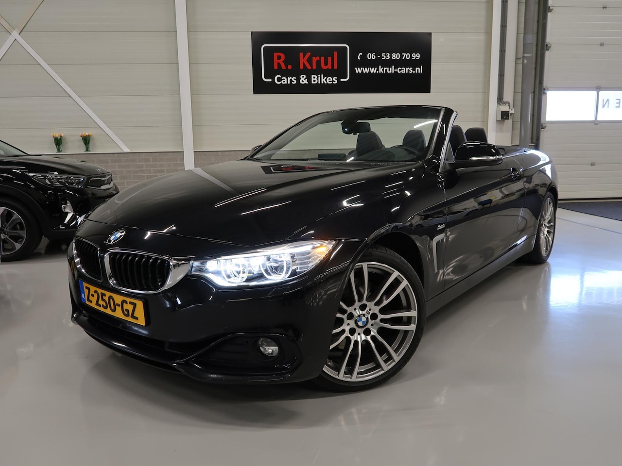 BMW 4-serie Cabrio - 430i High Executive Sport 252pk Zwart Leer Navigatie Bluetooth Nekverwarming Stoelverwarmi - AutoWereld.nl