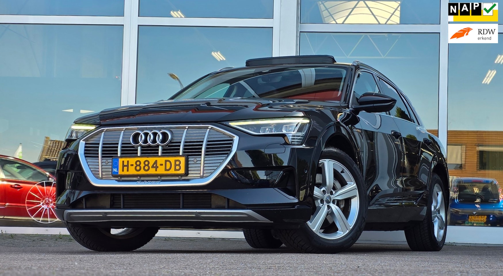 Audi e-tron - 50 quattro Launch edition plus 71 kWh SOH 91% Opendak Leer Mooi! - AutoWereld.nl