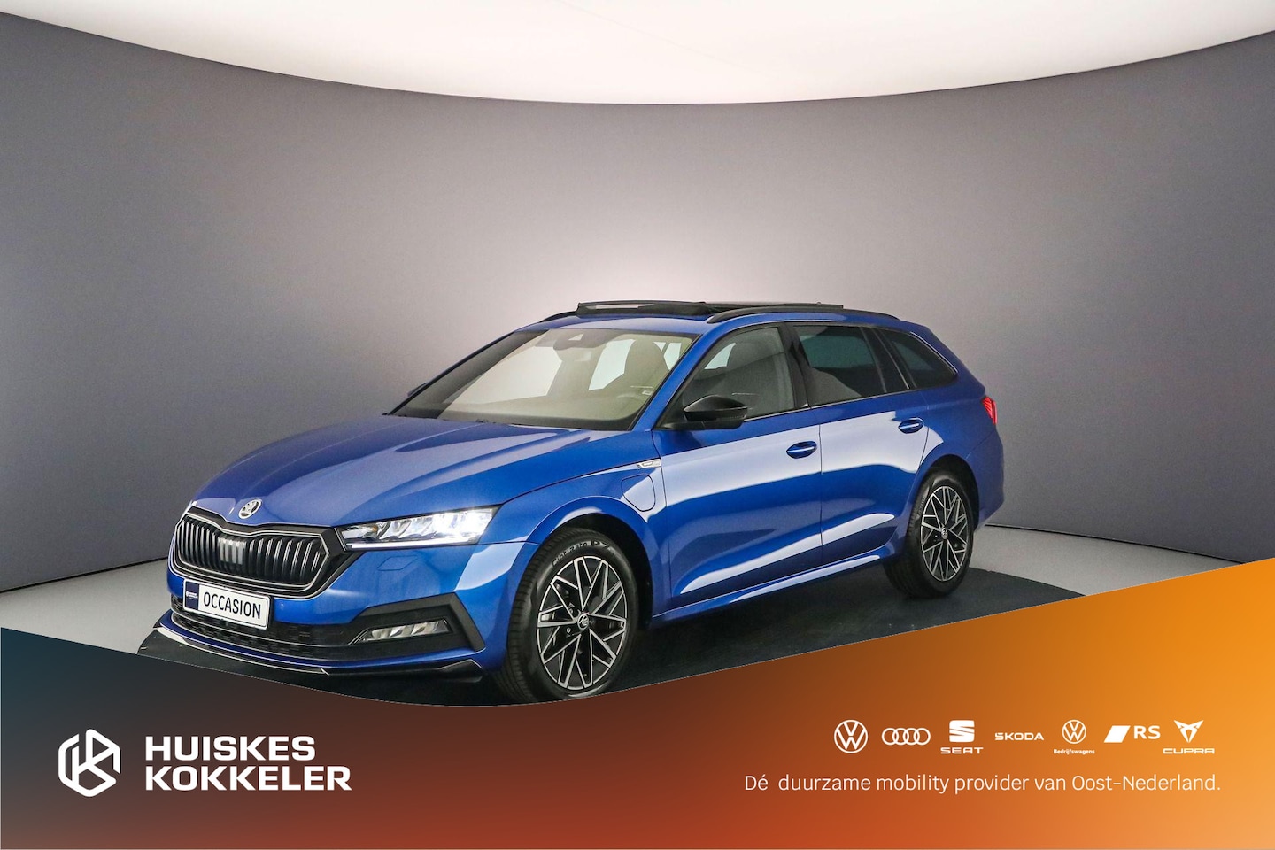 Skoda Octavia Combi - Sportline Business 1.4 TSI PHEV 204pk DSG Automaat Panoramadak, Adaptive cruise control, E - AutoWereld.nl