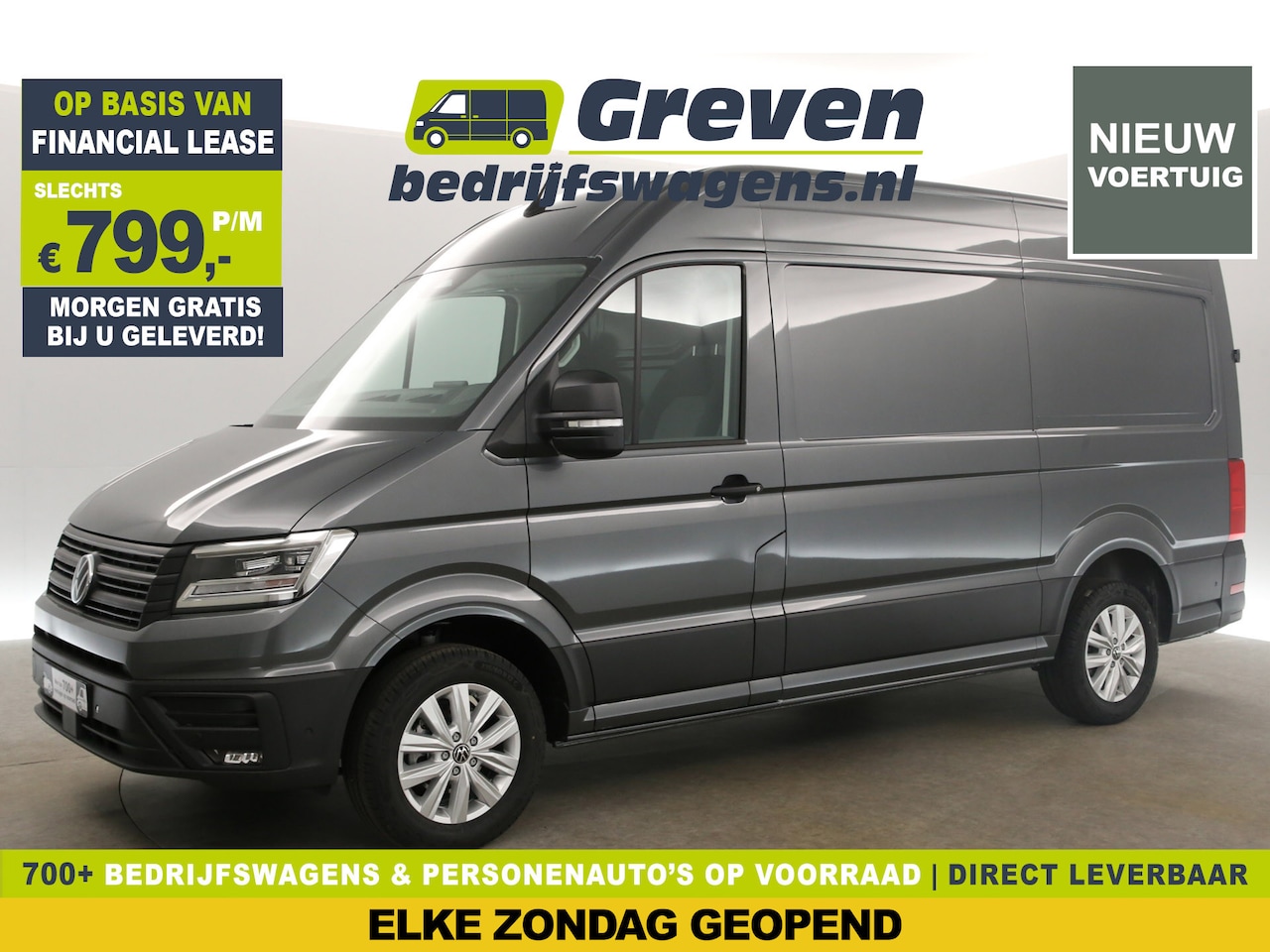 Volkswagen Crafter - 2.0 TDI DSG HIGHLINE EXCLUSIVE L3H3 | FACELIFT MODEL | BPM VRIJ | NIEUW 3000KG TREKHAAK VI - AutoWereld.nl