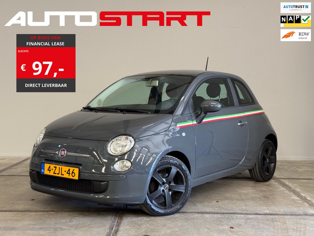 Fiat 500 - 1.0 TwinAir Pop *Airco* Volledig onderhouden NAP - AutoWereld.nl