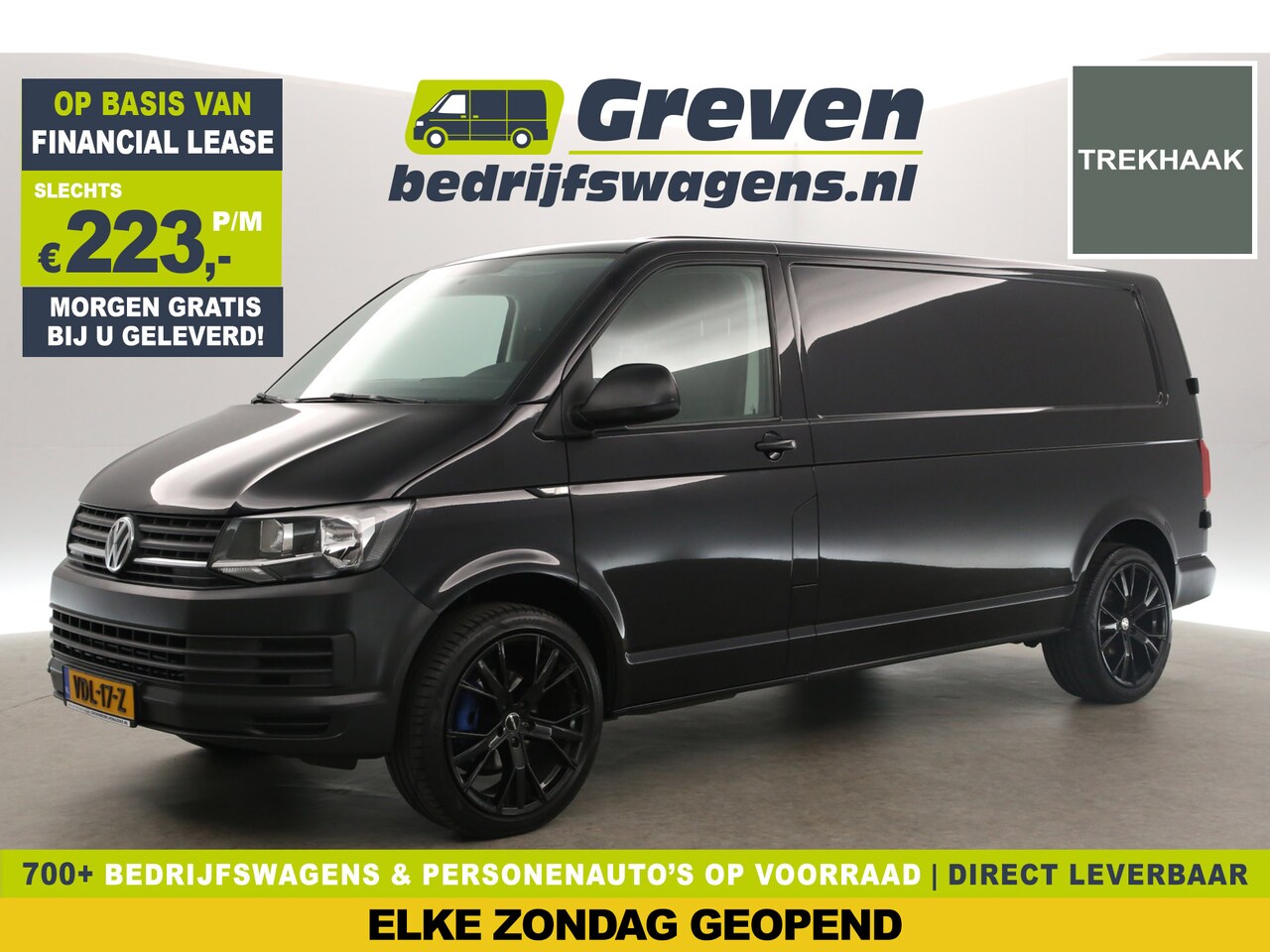 Volkswagen Transporter - 2.0 TDI L2H1 Airco Cruise Carplay PDC 3 Persoons 20''LMV Trekhaak Elektrpakket - AutoWereld.nl