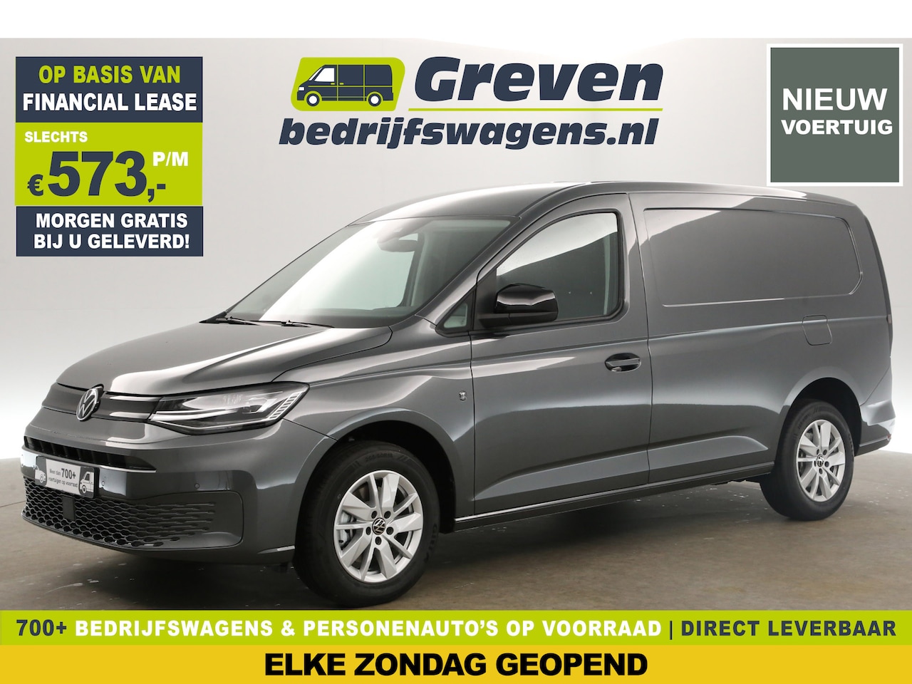 Volkswagen Caddy Cargo Maxi - 2.0 TDI Style L2H1 123PK | NIEUW | DSG Airco LED Camera Carplay Cruise Virtual Navi PDC 16 - AutoWereld.nl